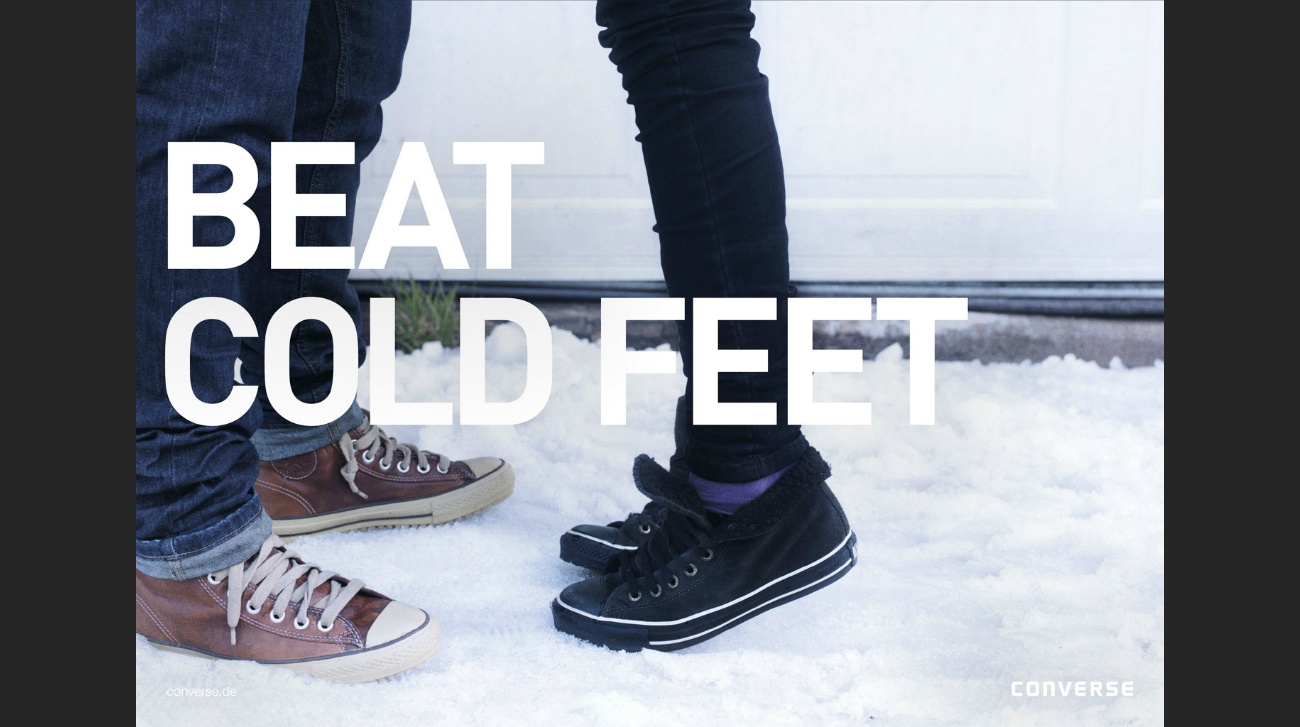 beat cold feet converse winterchuck converse Nike Keep your cool Patagonia Mana Manamedia Dani kiwi Meier Art director Gian Paul Lozza David Carrewyn Eve Bates Jacaranda Argentina Patagonia Sth America productions snow winter
