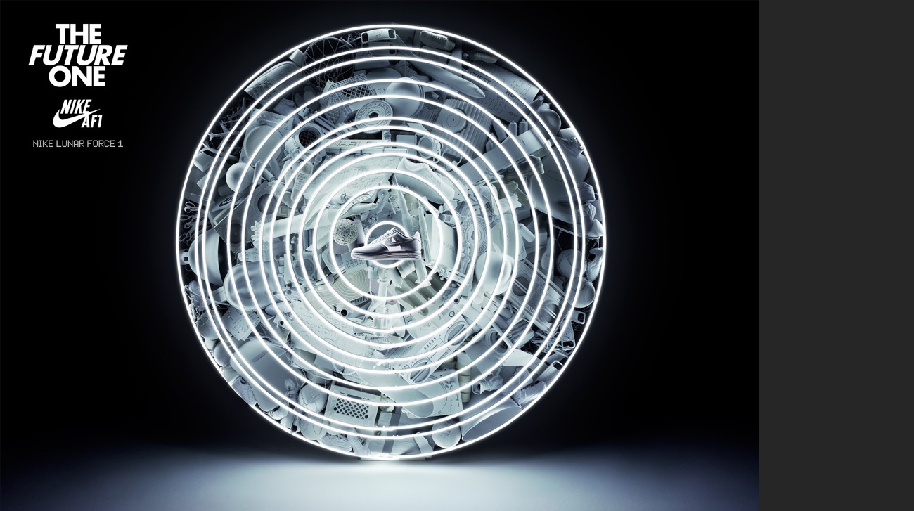 NIKE NSW nike sportswear air force #keepitcoming one dani kiwi meier aric rist 30th anniversary lunar sculpture AF1 outsole rings light  Dan Tobin Smith Remco Vloon Andre Simmons Basketball Nikki Carter Creative Planning Agency Art Partner NYC